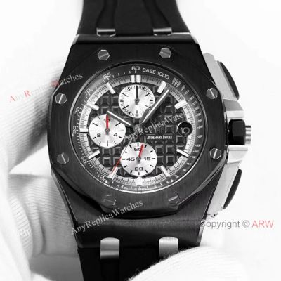 Solid Black AP Royal Oak Offshore 44mm Mens watch - Audemars Piguet Knock off Wholesale